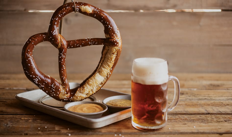 German Pretzel and Beer