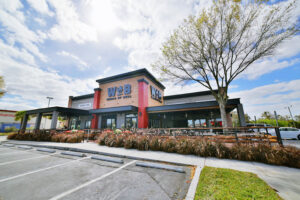 Exterior of the Fowler, Florida, World of Beer Bar & Kitchen restaurant.
